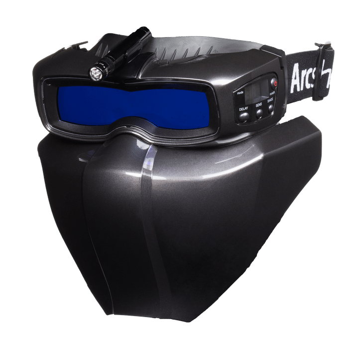 Svejsemaske med VARMEX premium svejsehætte og automatisk neddæmpende svejsebriller