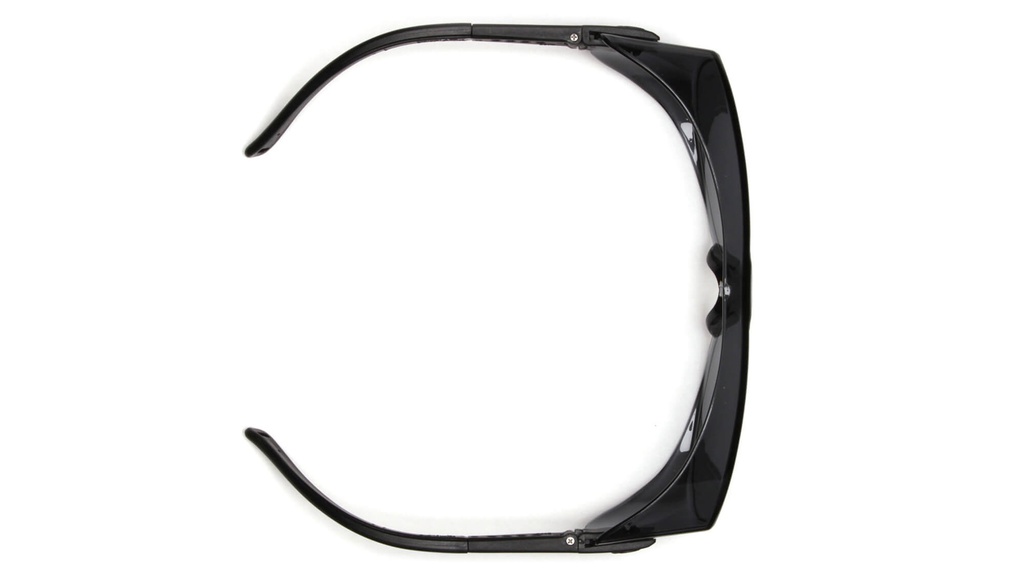 Clear H2X Anti-Fog OTG safety glasses with Black Temples