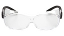 Clear H2X Anti-Fog OTG safety glasses with Black Temples