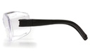 Clear H2X Anti-Fog OTG safety glasses with Black Temples