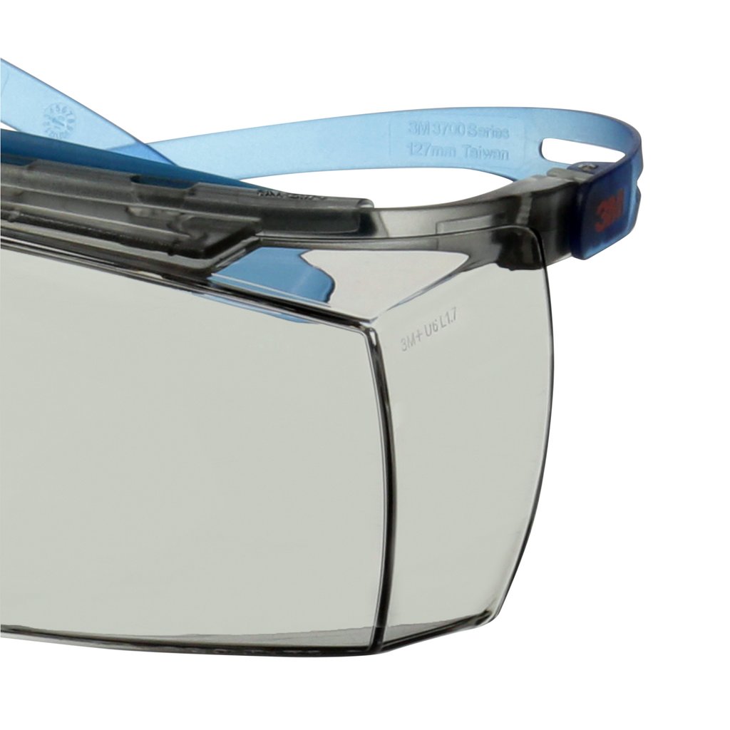 3M™ SecureFit™ 3700 Overbrille, blå brillestang, anti-ridse+ (K), klar linse, SF3701ASP-BLU-EU
