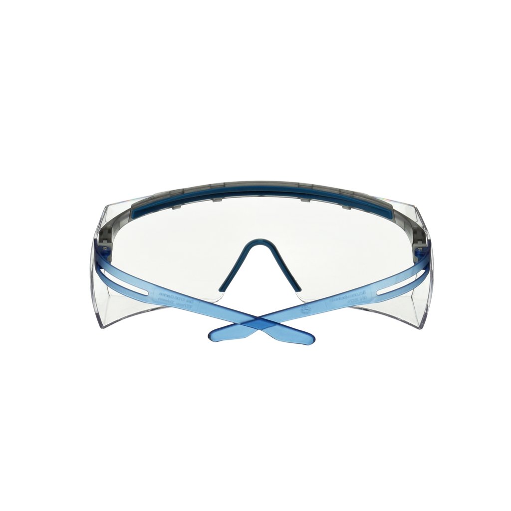 3M™ SecureFit™ 3700 Overbrille, blå brillestang, anti-ridse+ (K), klar linse, SF3701ASP-BLU-EU