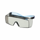 3M™ SecureFit™ 3700 Overbrille, blå brillestang, tætningskant, Scotchgard™ anti-dug (K&amp;N), Indoor/Outdoor lysegrå linse, SF3707XSGAF-BLU-EU