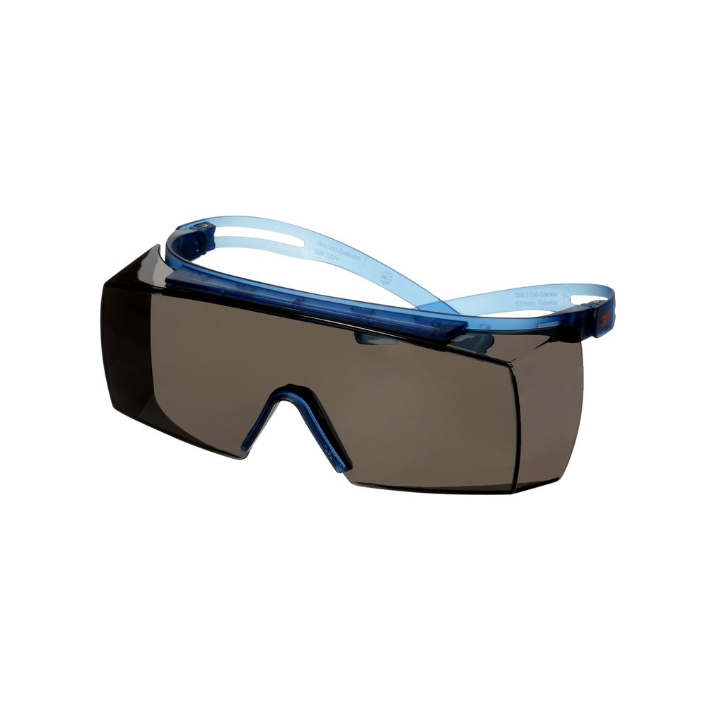 3M™ SecureFit™ 3700 Overbrille, blå brillestang, Scotchgard™ anti-dug (K&amp;N), grå linse, SF3702SGAF-BLU-EU